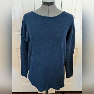 Ply Cashmere sweater, blue, size small